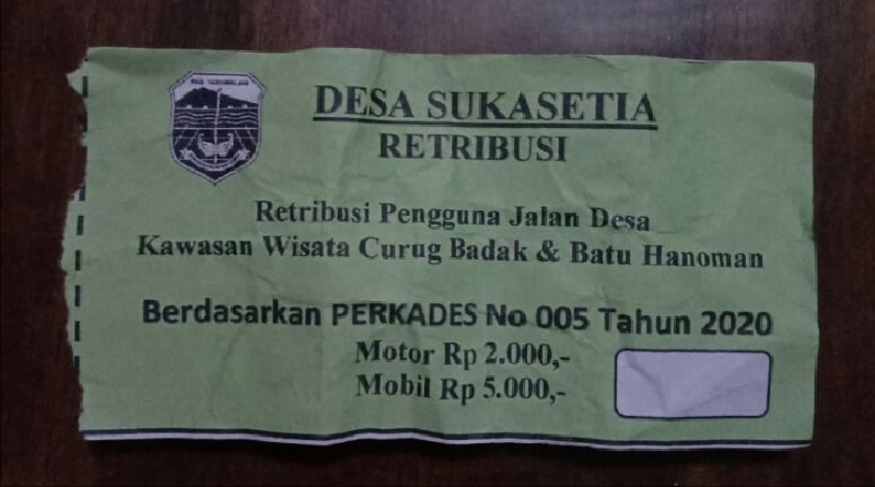 Pengunjung Keluhkan Akses Menuju Objek Wisata Curug Badak Tasik Diportal dan Ditarif