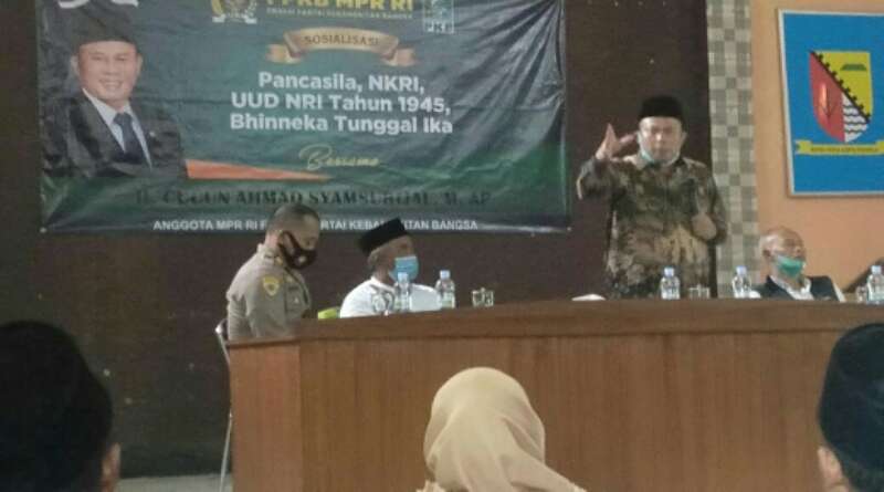 Kang Cucun Sosialisasi Empat Pilar Kebangsaan di Depan Warga Pacet