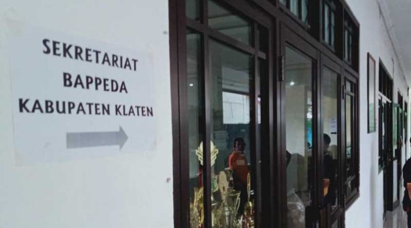 Kasubid Meninggal Kena Corona, Kantor Bappeda Klaten Lockdown