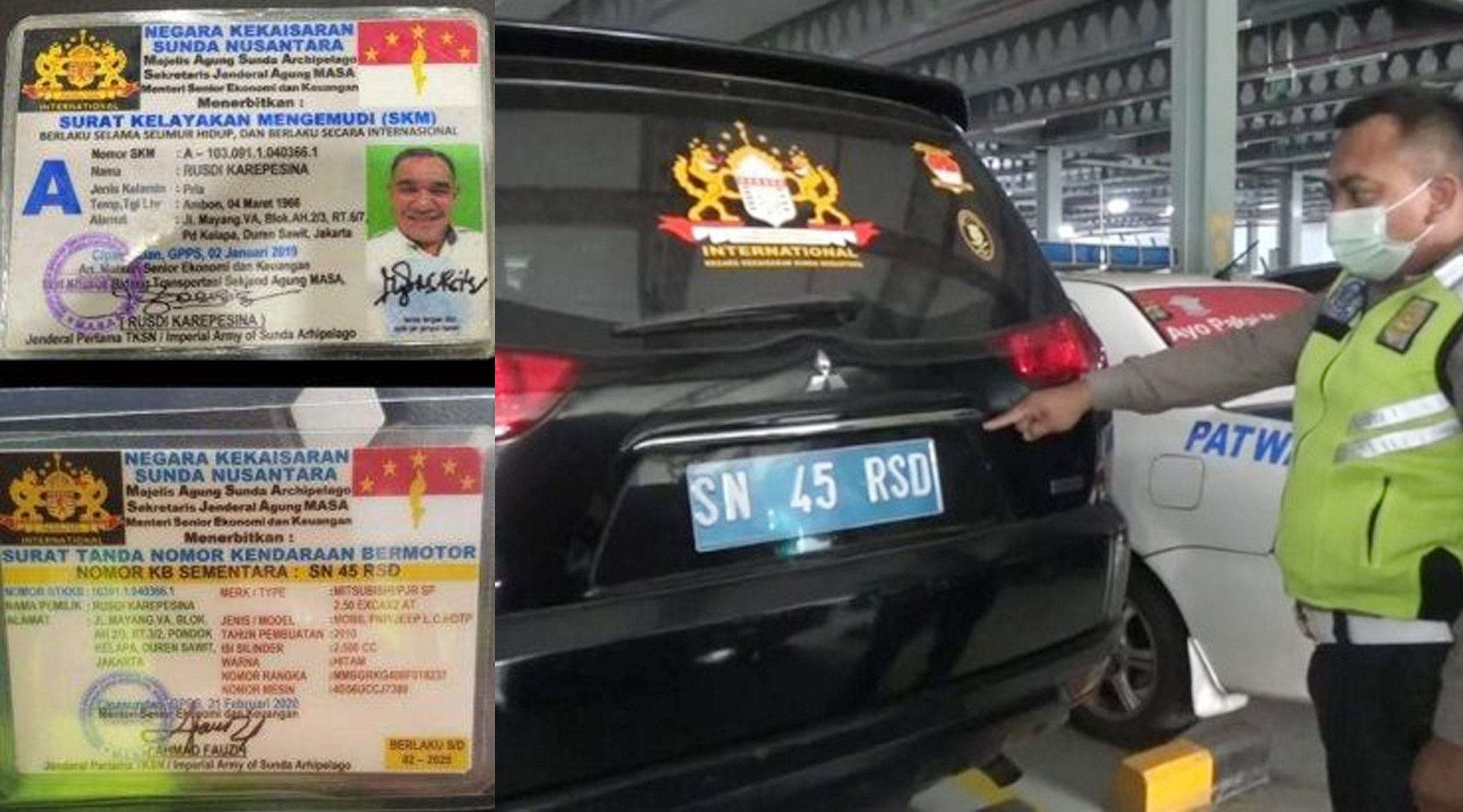 Mobil Jenderal Kekaisaran Sunda Nusantara Yang Viral di Media Sosial, Ditilang Ditlantas Polda Metro Jaya