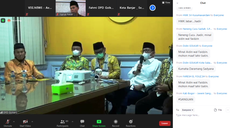 Acara Halalbihalal Virtual Golkar Jabar, Pengurus akan Kunjungi Kota Kabupaten