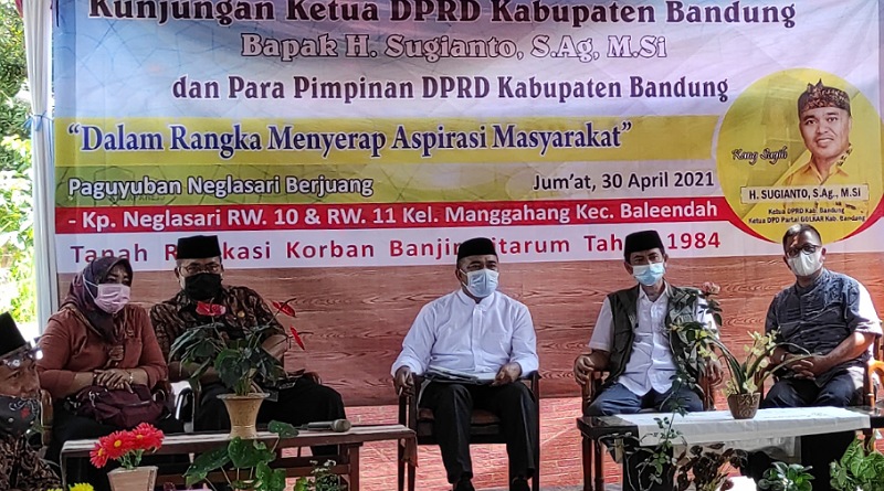 Kunker Ketua DPRD Kab. Bandung: Status Tanah Warga RW-10 dan 11 Harus Segera Diselesaikan