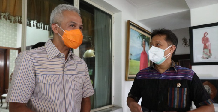 Terima Kunjungan Menkes RI, Ganjar Pastikan Pemprov Jateng Dampingi Penanganan Covid-19 di Kudus