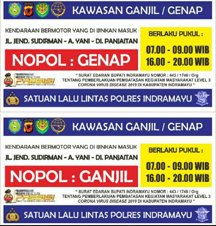 Satlantas Polres Indramayu Akan Melakukan Uji Coba Pemberlakukan Ganjil Genap