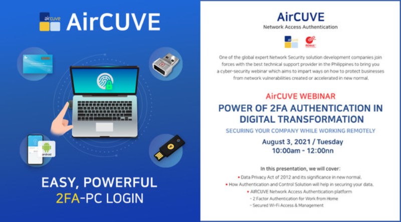 Webinar AIRCUVE Soal Keamanan 2FA, Melindungi Perusahaan yang Bekerja dari Jarak Jauh