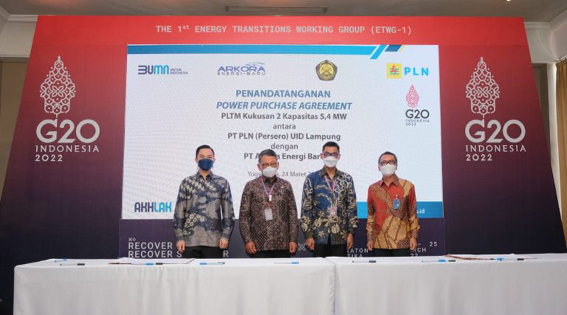 Momen ETWG, PLN Tambah 2 Pembangkit EBT di Lampung untuk Dongkrak Bauran Energi Bersih