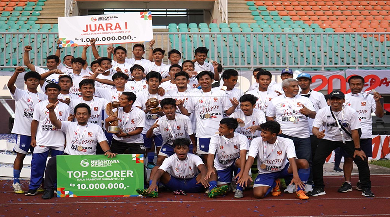 Boyong Piala Prabowo, Persib U-16 Juara Nusantara Open 2022