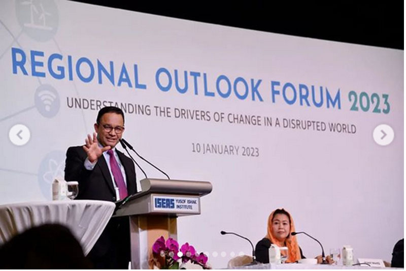 Anies Baswedan Jadi Pembicara Panel Discussion of ISEAS Yusof Ishak– Regional Outlook Forum 2023, 25 Tahun Gerakan Reformasi