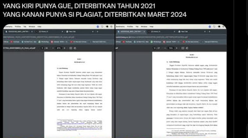 Mahasiswa UMP Palembang Diduga Plagiarisme, Pemilik Skripsi Ambil Jalur Hukum
