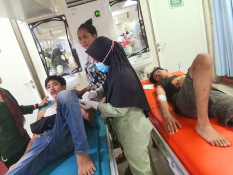 Gangster Kembali Berulah,Dua Korban Dibacok