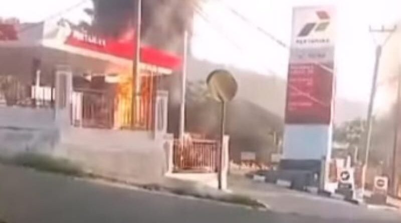 Kebakaran Melanda SPBU di Kampung Lukut, Kabupaten Bogor