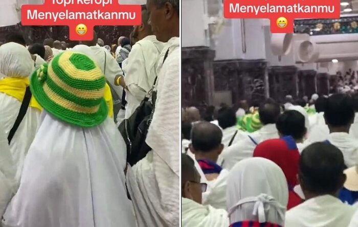 Keroppi di Tanah Suci: Jamaah Haji Indonesia Pamer Kekompakan dengan Topi Kartun Viral