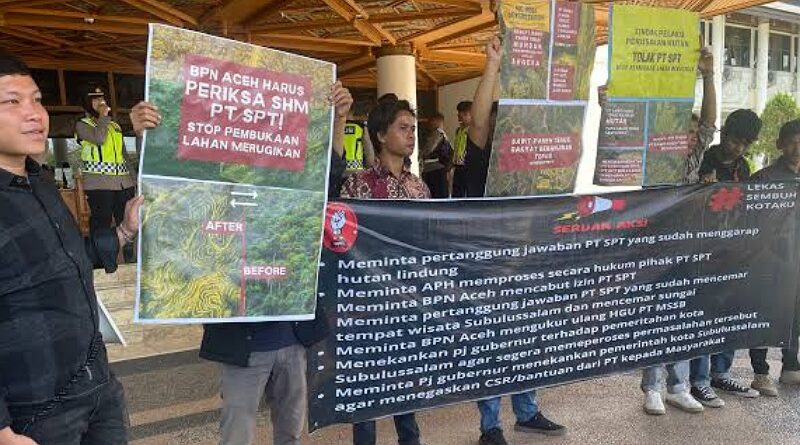 Aliansi Mahasiswa dan Pemuda Subulussalam (AMPeS) Desak Pemerintah Aceh Cabut Izin PT SPT
