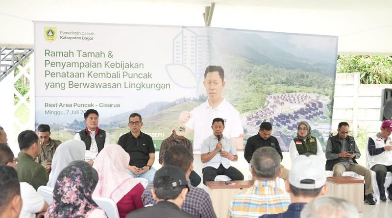 Pj. Bupati Bogor Pimpin Konsolidasi Penataan Kawasan Puncak di Rest Area Gunung Mas