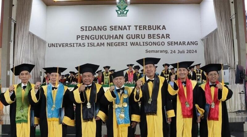 UIN Walisongo Semarang Kukuhkan Enam Guru Besar Baru, Cetak Sejarah dengan Ilmuwan Falak Pertama di Indonesia