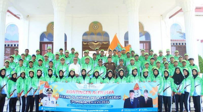 Pj. Bupati Aceh Jaya, Dr. A. Murtala, M.Si., Melepas Kontingen Atlet POPDA Aceh XVII