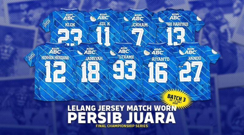Lelang Jersey Match Worn PERSIB Batch 2 Sukses Besar, Kumpulkan Dana Rp 61,35 Juta!