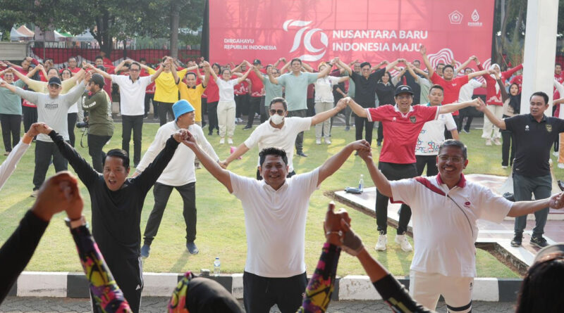 Kementerian Agama Gelar Senam Sehat untuk Peringatan HUT ke-79 RI