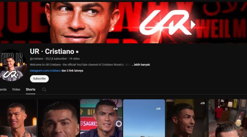 Ledakan Sensasional: Cristiano Ronaldo Raih 33 Juta Subscriber dalam 2 Hari!