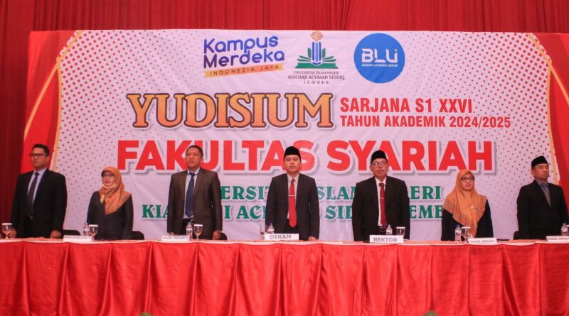 Fakultas Syariah UIN KHAS Jember Gelar Yudisium ke-26, Cetak 262 Lulusan Terbaik