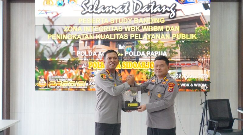 Polda Aceh dan Polda Papua Study Banding Pelayanan Publik Polresta Sidoarjo