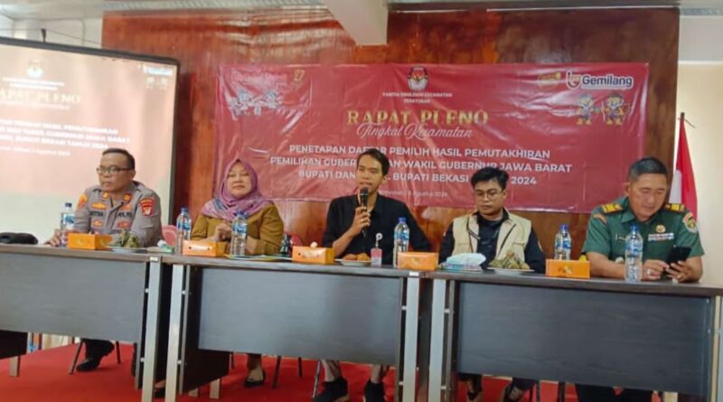 Rapat Pleno Terbuka Rekapitulasi DPHP di Kecamatan Pebayuran: Menyongsong Pilkada Serentak 2024
