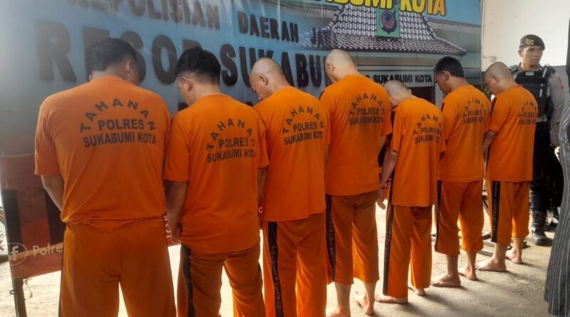 Polres Sukabumi Kota Tangkap 7 Anggota Ormas Buntut Penganiayaan dan Perusakan