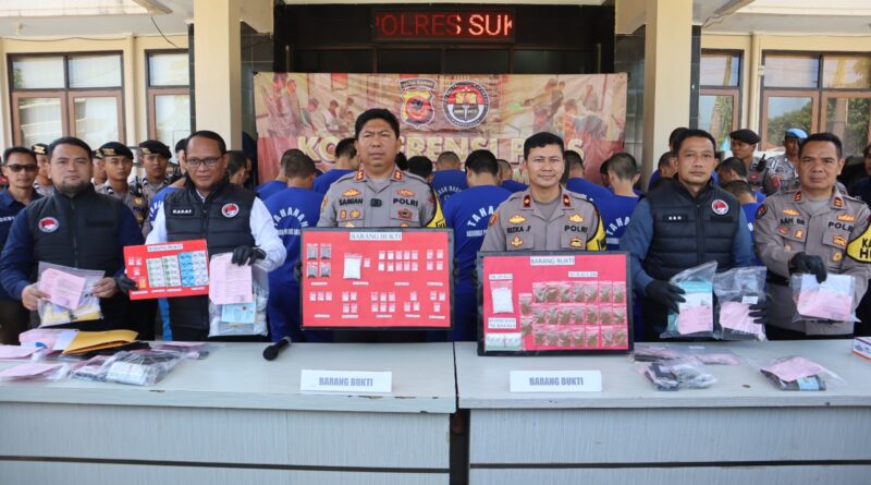 Polres Sukabumi Ungkap 22 Kasus Narkotika dan Obat Keras Terbatas
