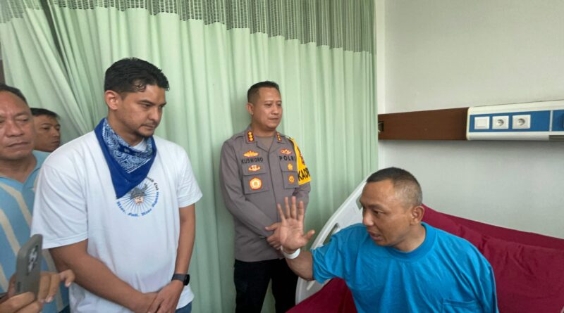 Kapolresta Bandung dan Manajemen Persib Jenguk Steward Korban Pengeroyokan