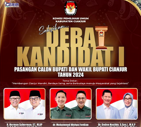 Jadwal Debat Perdana Paslon Bupati dan Wakil Bupati Cianjur Tahun 2024