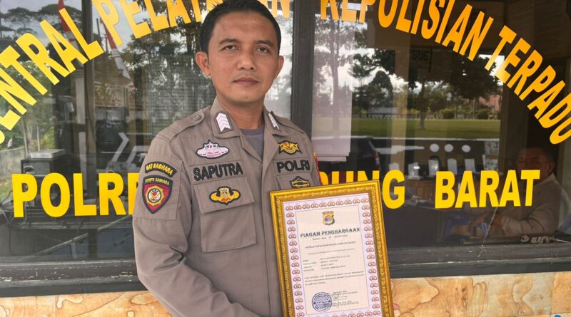 Tangkap Pelaku Curanmor Saat Lepas Dinas, Personel Polda Lampung Dapat Hadiah Sekolah Inspektur Polisi dari Kapolri