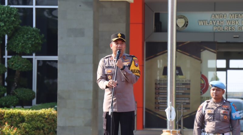 Wakapolres Gresik Ingatkan Dampak Bencana Musim Kemarau Panjang dalam Apel Pagi
