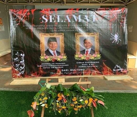 Heboh !! Karangan Bunga Satire Untuk Presiden dan Wapres, Dekanat Bekukan BEM FISIP UNAIR
