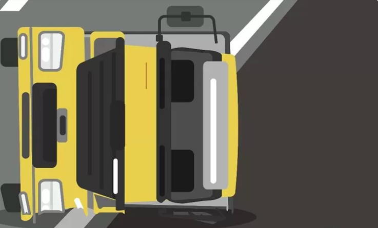 Truk Terbalik di Tanjakan Flyover Pesing Jakbar, Lalin Tersendat 3 Truk Terbalik di Tanjakan Flyover Pesing Jakbar, Lalin Tersendat