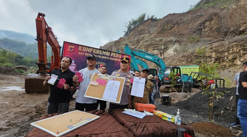 Menindaklanjuti Program Prioritas Prabowo-Gibran ke-11, Polresta Bandung Menindak Tegas Pelaku Tambang Ilegal
