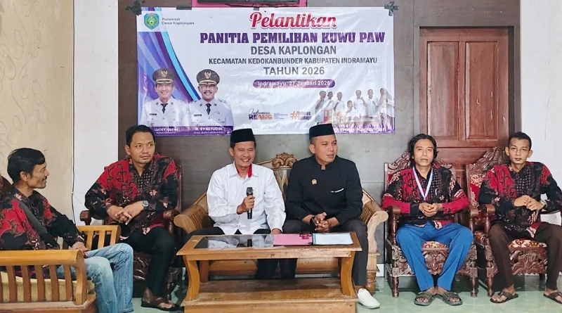 BPD Kaplongan Lantik 9 Panitia Pemilihan Kuwu PAW