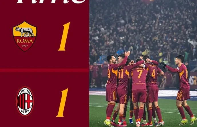 Keunggulan yang Sirna di Olimpico, Milan Gagal Kunci Kemenangan atas Roma