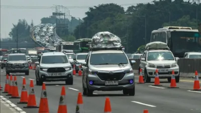 Arus balik Tol Cipali meningkat jelang puncak Lebaran 2026./visi.news/voi.id.
