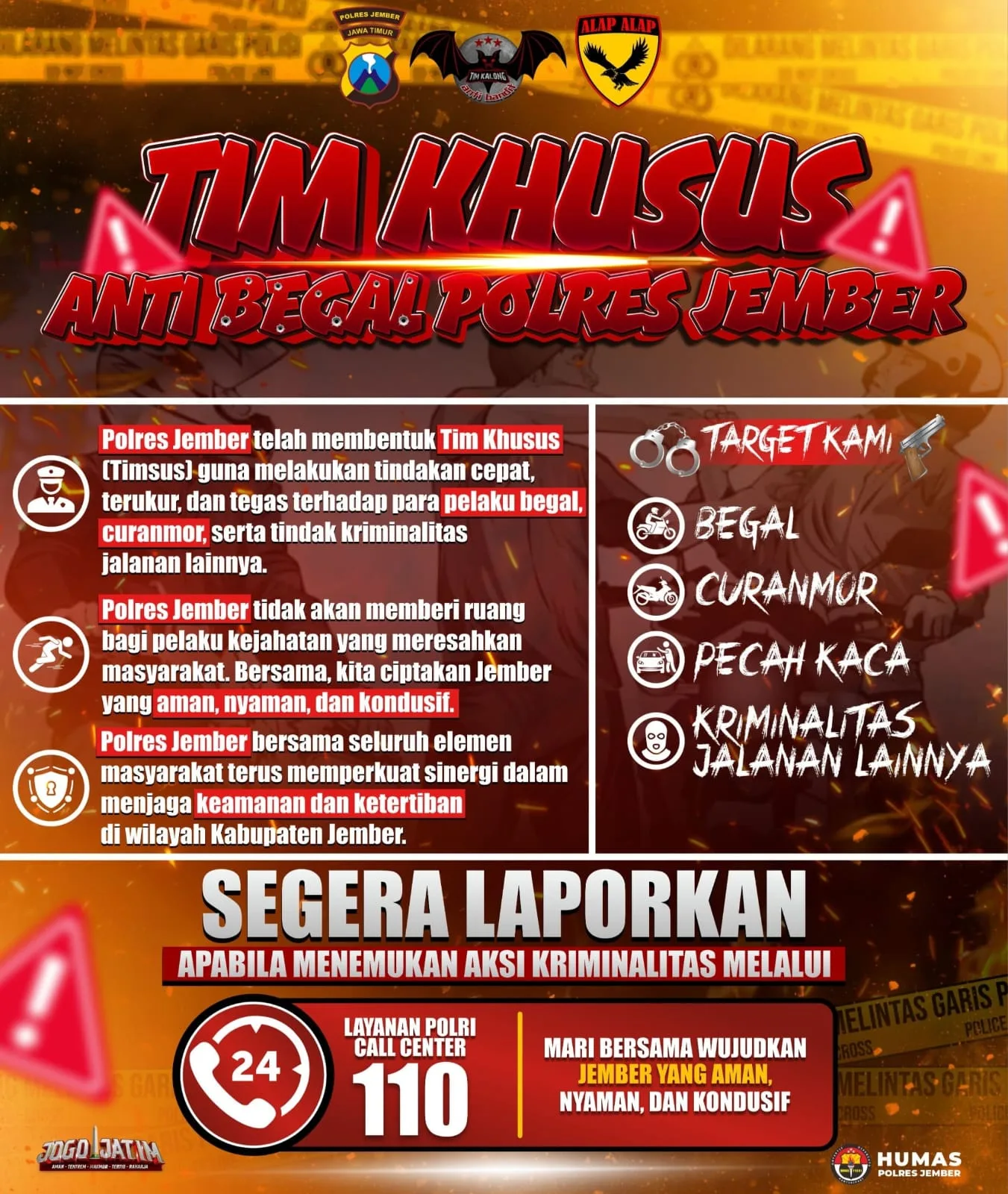 Polres Jember Bentuk Timsus Anti Begal untuk Tekan Kriminalitas Jalanan 1 WhatsApp Image 2026 05 23 at 16.16.58